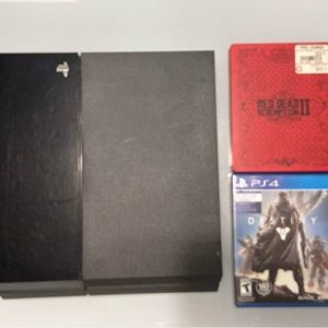 Sony PlayStation PS4 500GB Video Gaming Console, connectors, cable & 4 games